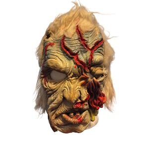 VTG USA Be Something Studio Zombie Horror Mask Adult 1 Size, Bloody, Latex, Hair
